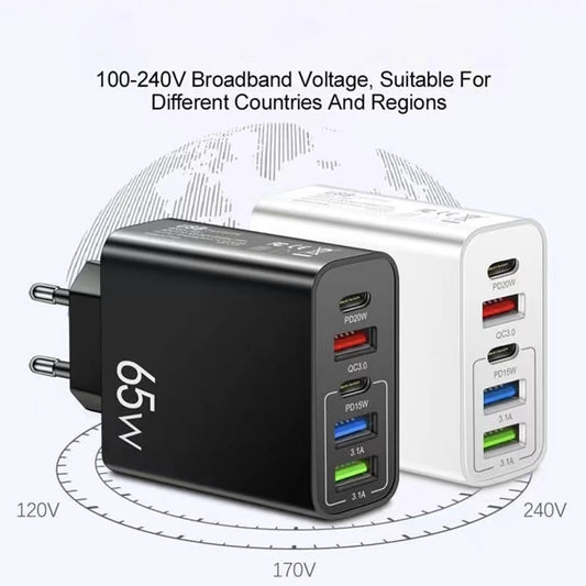 5 port  EU Standard USB  for All Phone Travel Portable Mobile Plug