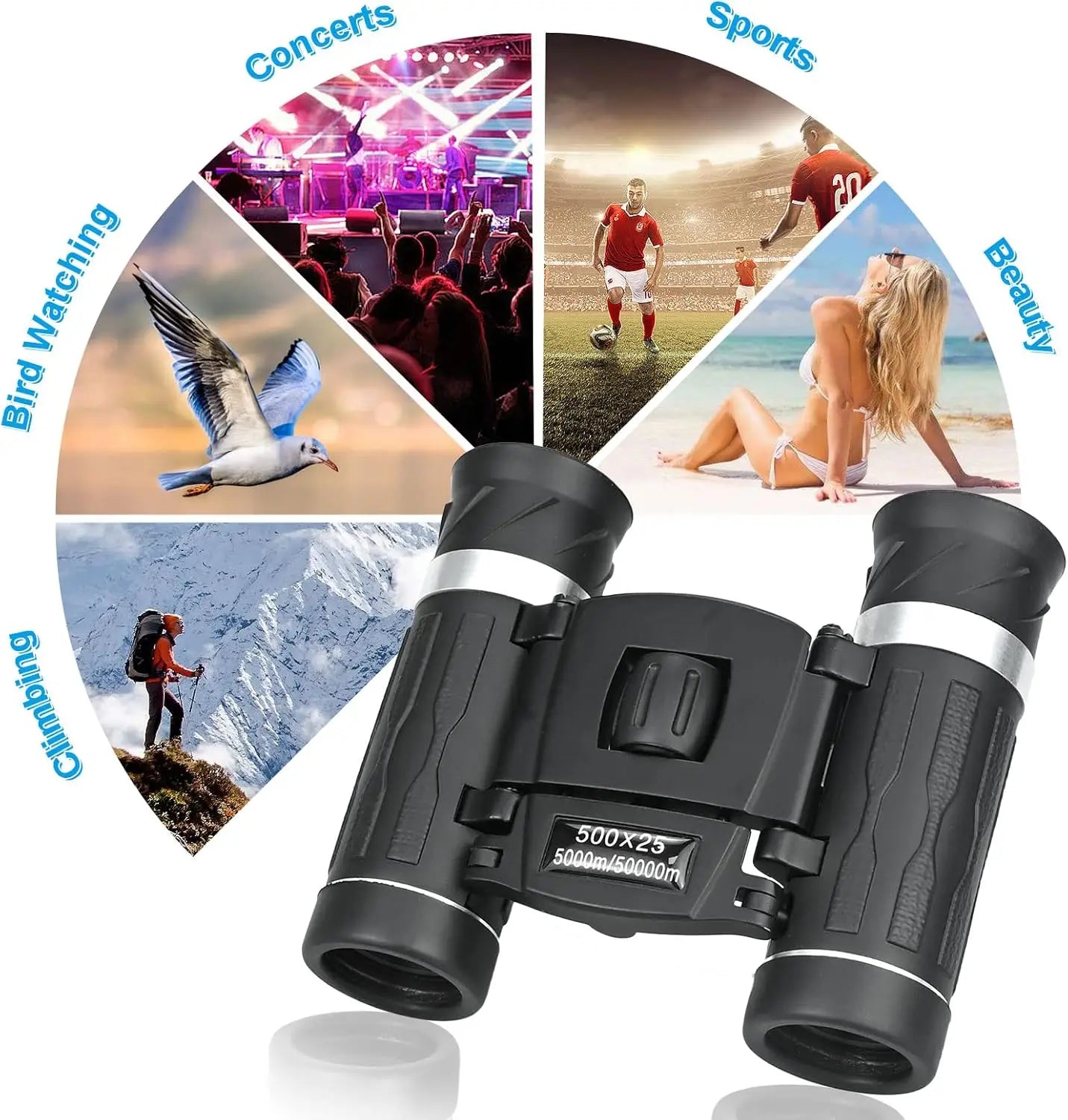 500X25 Portable Hd Zoom 5000M/50000M Binoculars Telescope Powerful