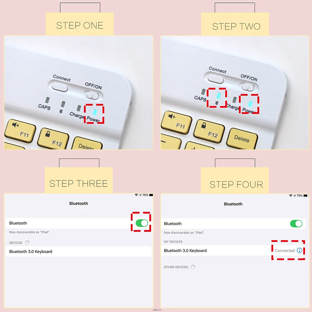 Wireless Keyboard for iPad Air 4 5 Pro 11 10.9 9.7 10.2 10.5 inch