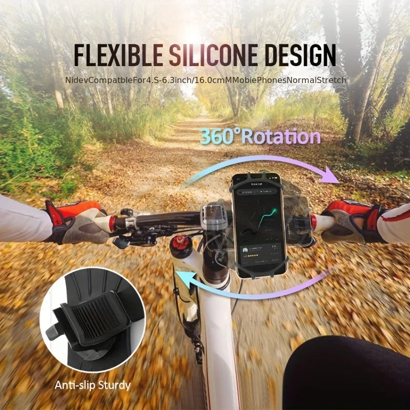 Motorcycle Phone Holder Universal Bicycle - Safe Installation 360 °