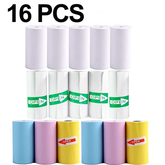 16 Rolls Thermal Paper 57x25 Mm Printing Label Roll for Mobile POS