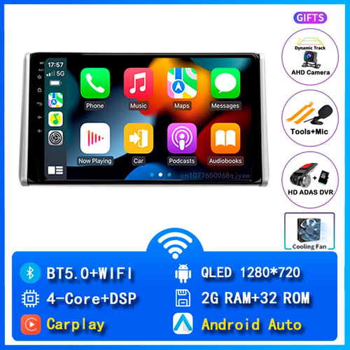 Android 14 Carplay Car Radio For Toyota RAV4 XA50 2018 2019 2020