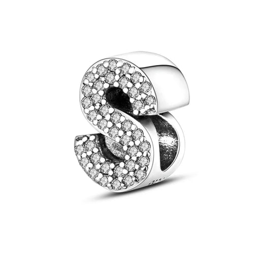 26 Letters Charm Beads Fit For Pandora 925 Sterling Silver Bracelet