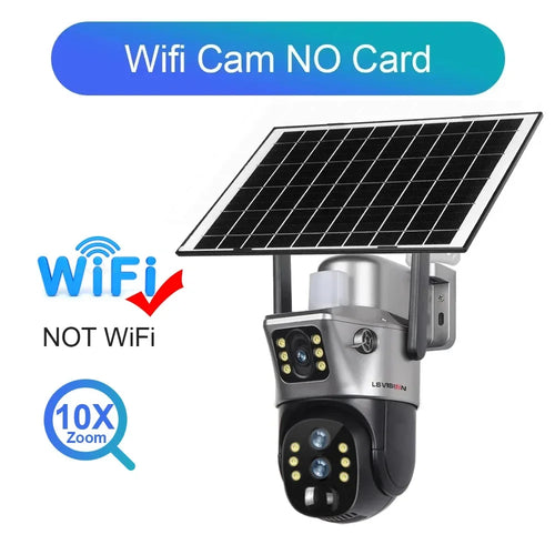 LS VISION 6K 4G Wifi Solar Camera 10x Zoom Three Lens PTZ Outdoor