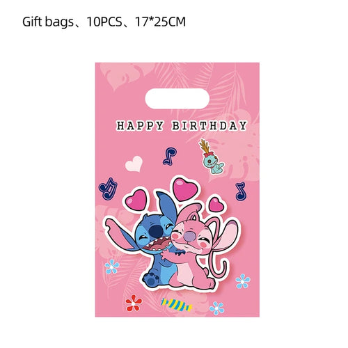 Disney Pink Lilo Stitch and Angel Birthday Party Decoration
