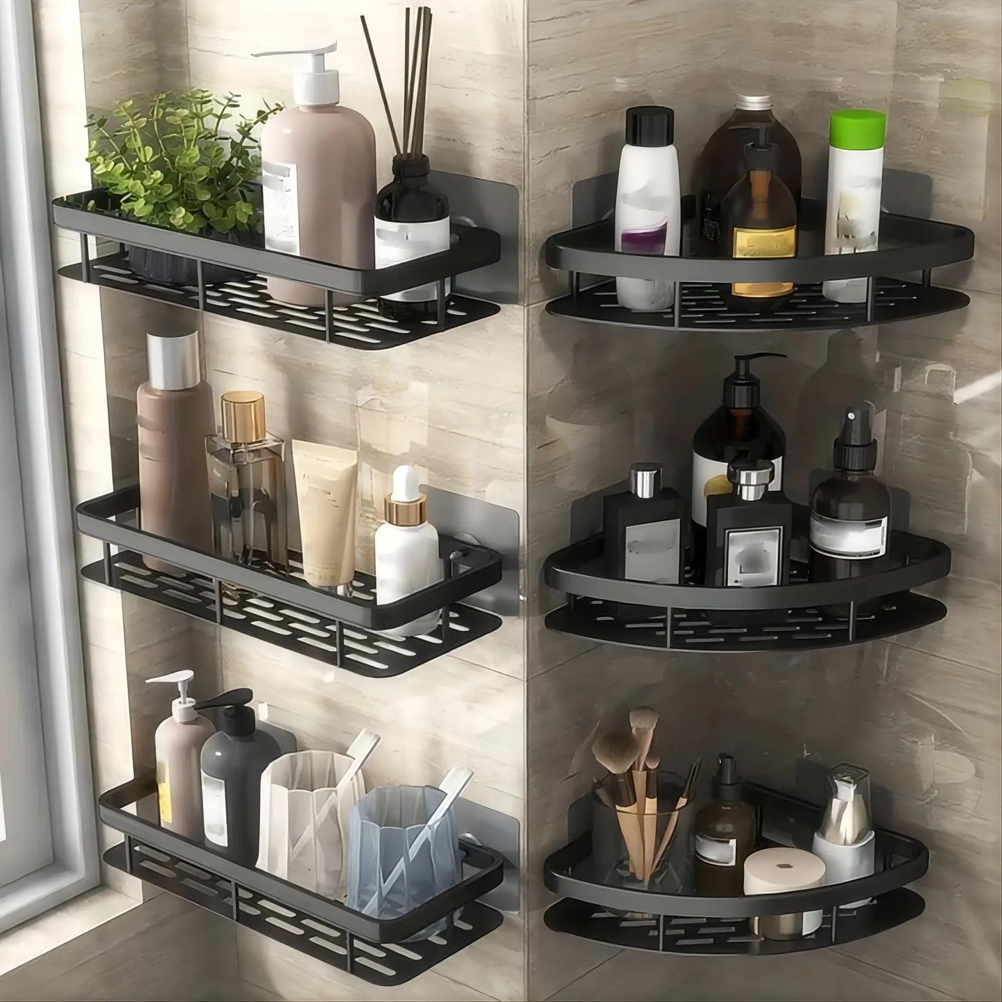 One triangle bathroom shelf, household bathroom supplies storage rack,