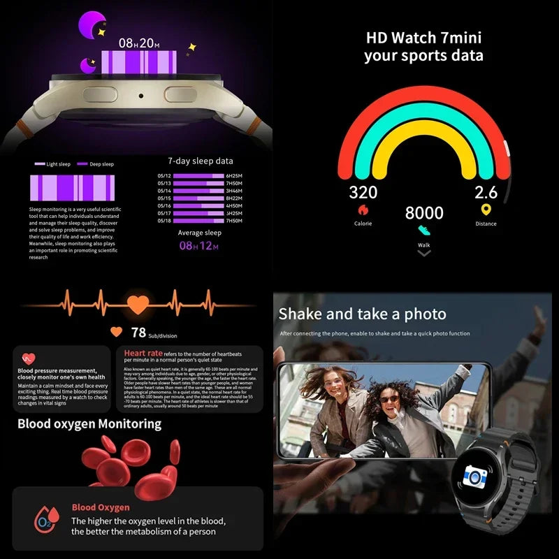 Fashion Galaxy Watch 7 Ultra Smart Watch GPS Sports Track AMOLED