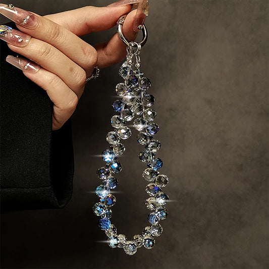 Luxury Glitter Crystal Diamond Wrist Strap Phone Charm Keychain