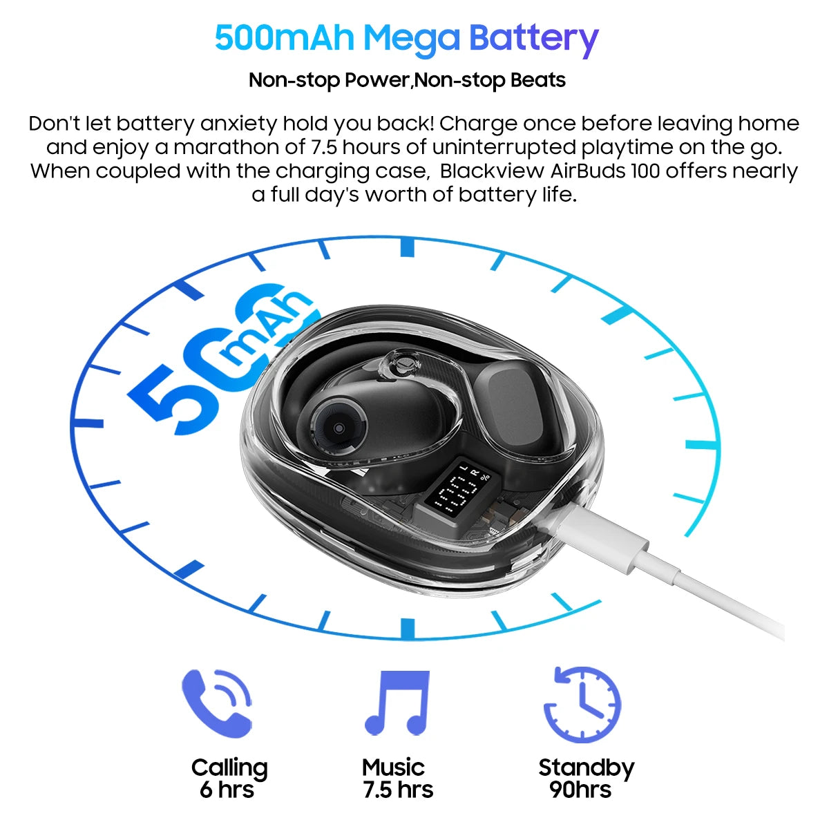 Blackview Airbuds 100 IP68 Waterproof Wireless Headset Touch Control