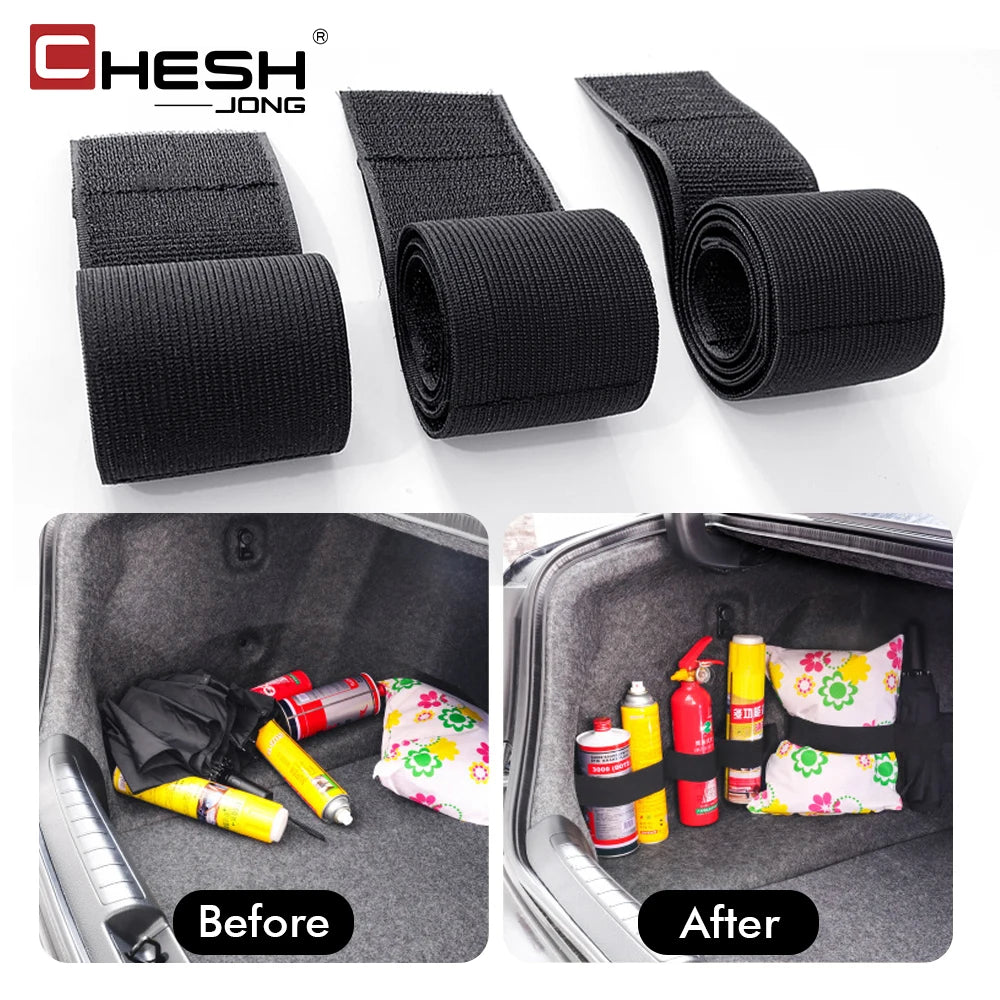 Car Trunk Organizer Black Magic Tapes Car Accessries Fixing Belt