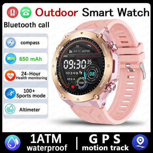 For Huawei Xiaomi GPS Outdoor Military Smart Watch Men 5ATM Waterproof