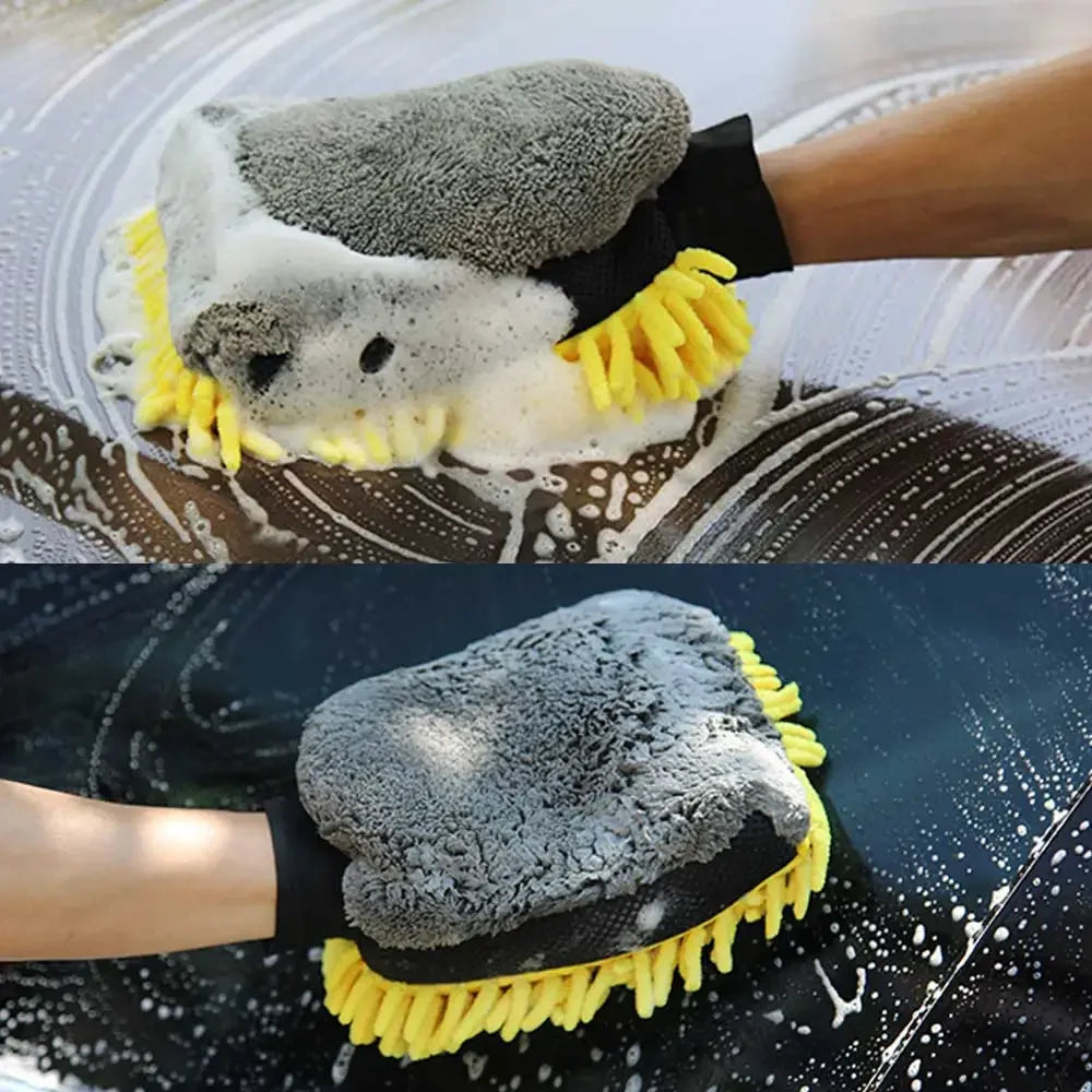 Car Wash Glove Coral Mitt Soft Anti-scratch for Car Wash Multifunction