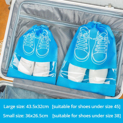 5pcs/set Shoe Storage Bag With Thickened Non-woven Fabric Strap Mouth