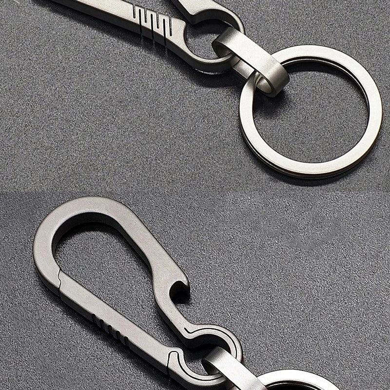 1PC Titanium Alloy Keychain Tiranium Buckle Key Ring Car Accessor