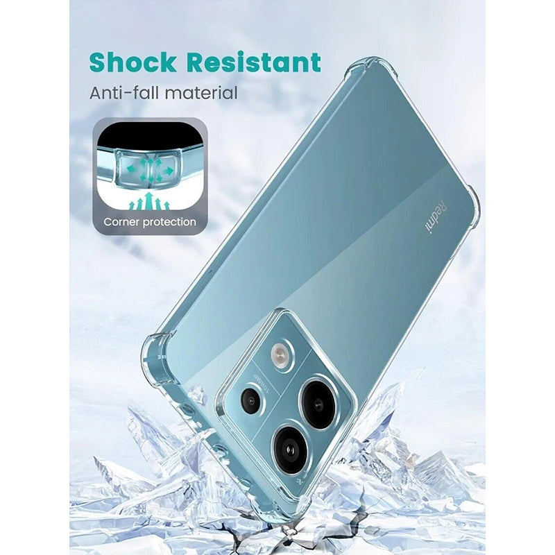 Luxury Clear Shockproof Case For Xiaomi Redmi Note 13 12 11 Pro Plus