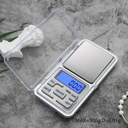 500g/0.01g Electronic Jewelry Scale Stainless Steel Mini Pocket Scale