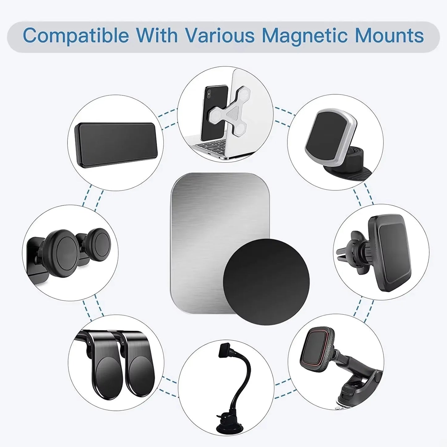Magnetic Metal Plate For Car Phone Holder Universal Iron Sheet Disk