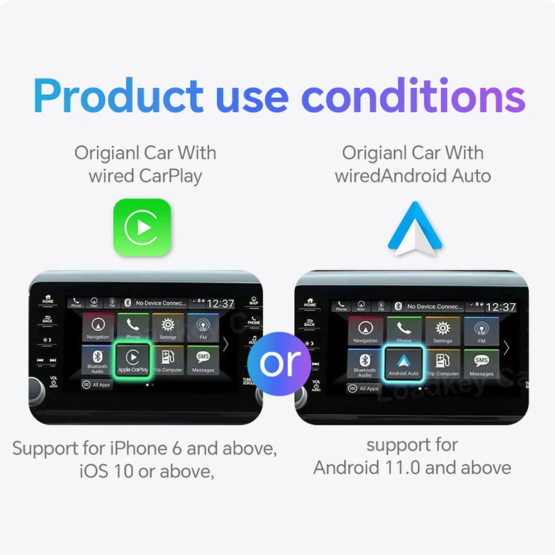 Acodo 2in1 mini adapter Carplay&Android Auto Wireless to wired 5.8GHz