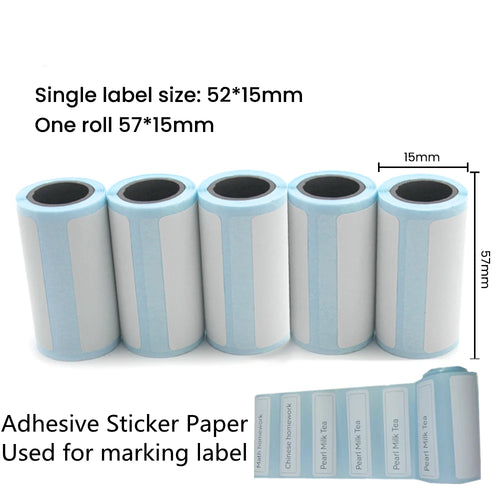 57*25MM Thermal Paper Label Sticker Adhesive Rolls Paper For Mini