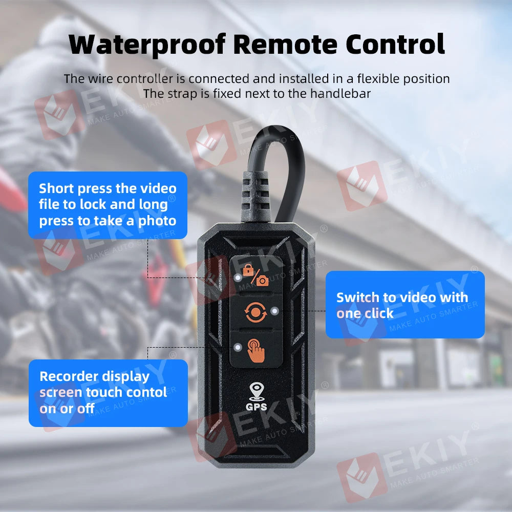 EKIY 6.25 inch Motorcycle Navigation CarPlay Camera Linux IP65