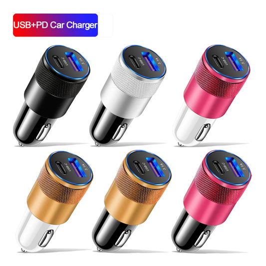 3.1A USB Car Charger Type C Fast Charging Phone Adapter For Xiaomi