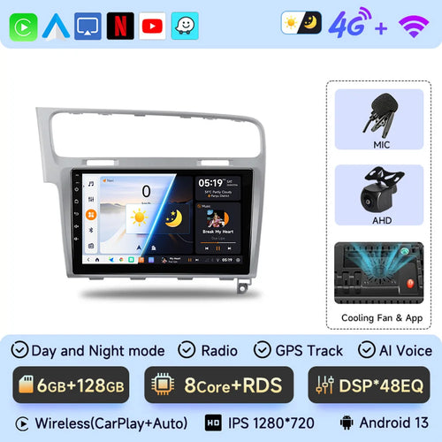 JIUYIN 10.1 Inch  Android 13 Auto Radio for VW Golf 7 2013-2017