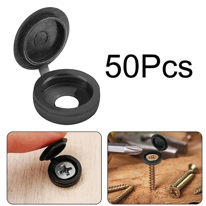10/100pcs Screw Decorative Cover Cross Screw Nail Cap Folding Buckle