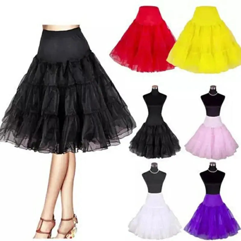 New Short Petticoat Vintage 3 Layer Puffy Organza Petticoat Retro