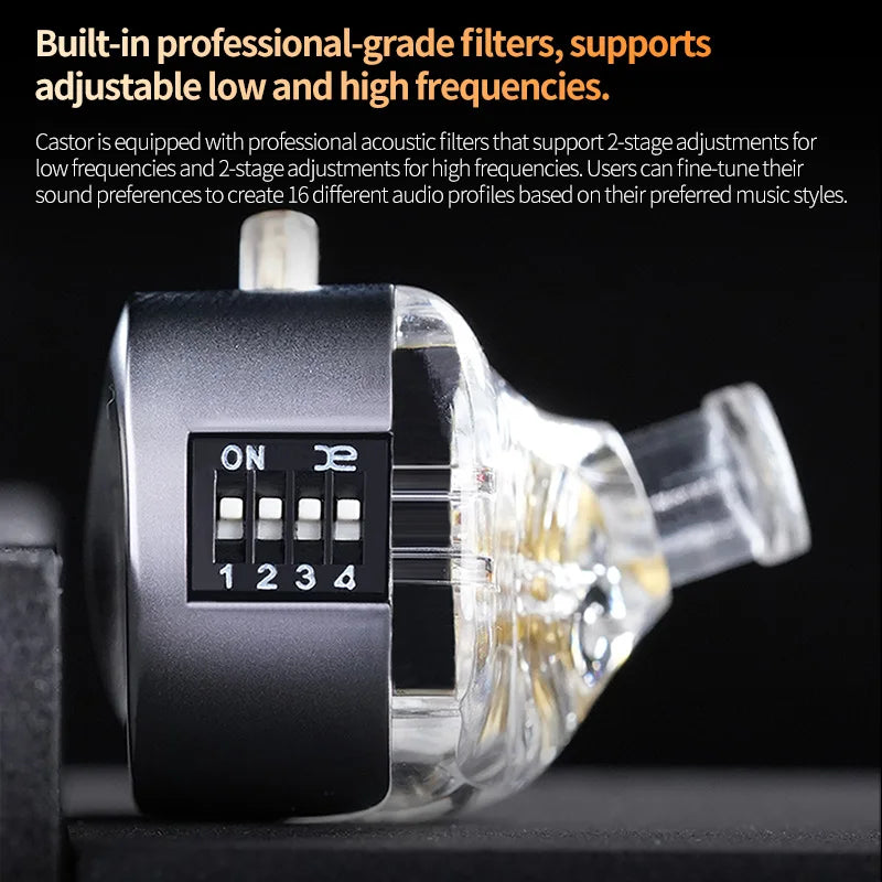 KZ Castor in Ear HiFi Earphone 2DD Dynamic High-end Tunable Earphones