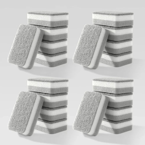 20pcs Double-sided Cleaning Sponges Pan Pot Cleaning and Maintenance