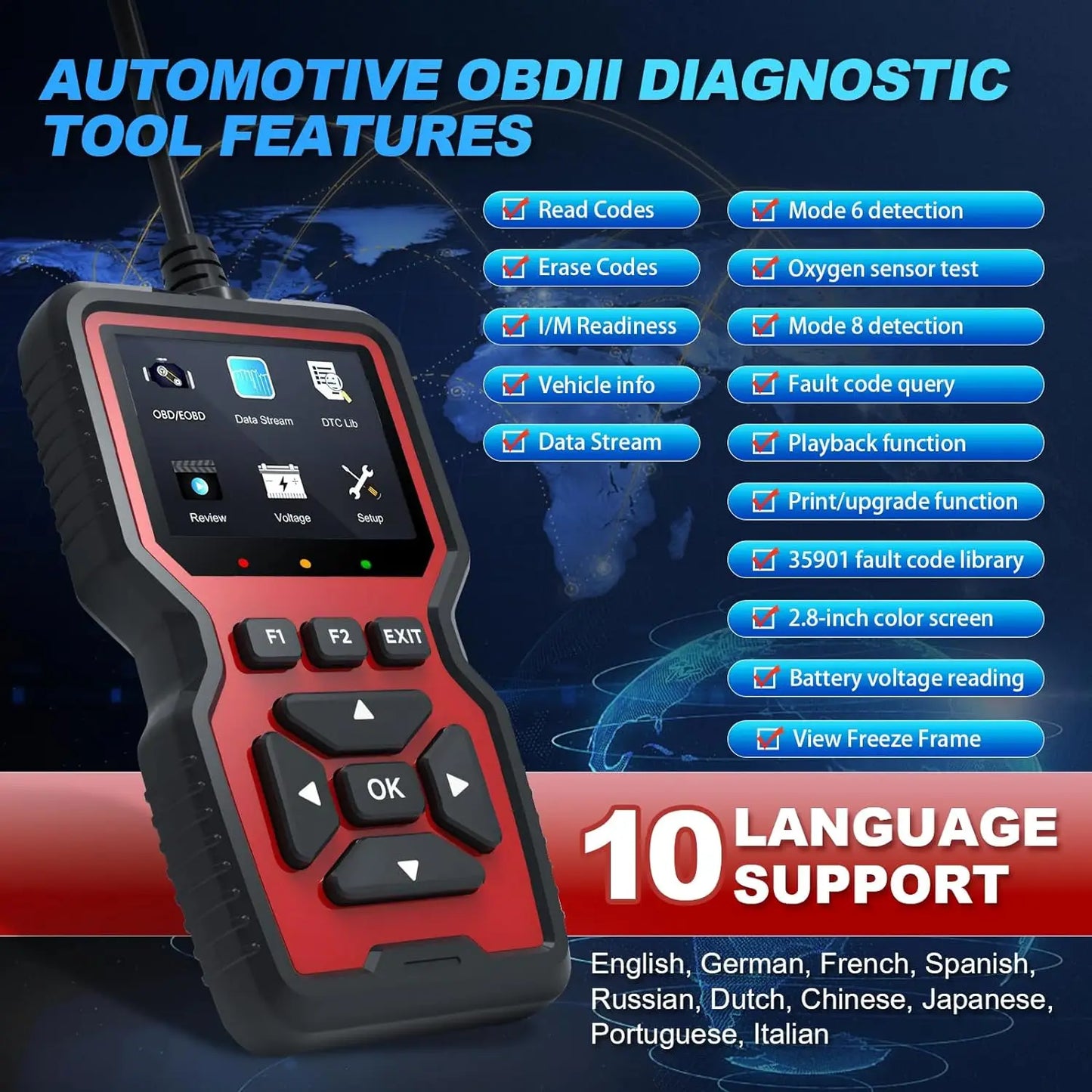 V519 Professional obd2 Scanner Diagnostic Tool EML327 OBD II Car