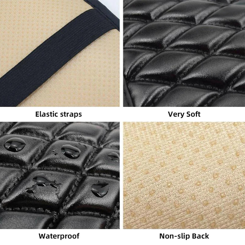 Car Armrest Cover Mat Universal PU Leather Car Interior Central