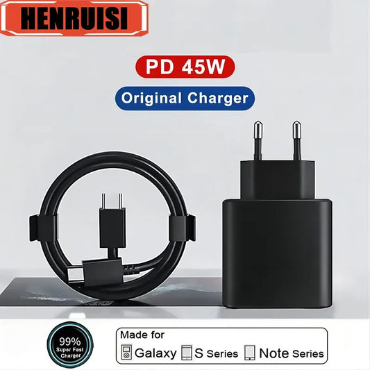 PD 45W USB Charger Fast Charger For Samsung Galaxy S23 Ultra Note10
