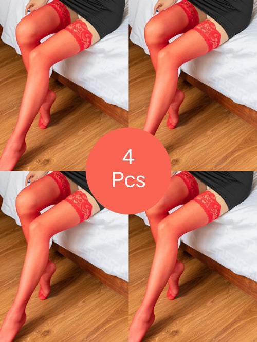 2Pcs Fishnet Stockings Women Summer Flower Transparent Silk Stocking