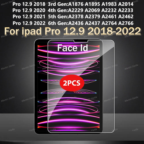 2Pcs Tempered Glass Screen Protector For ipad Pro Air 13 11 2024 M4 M2