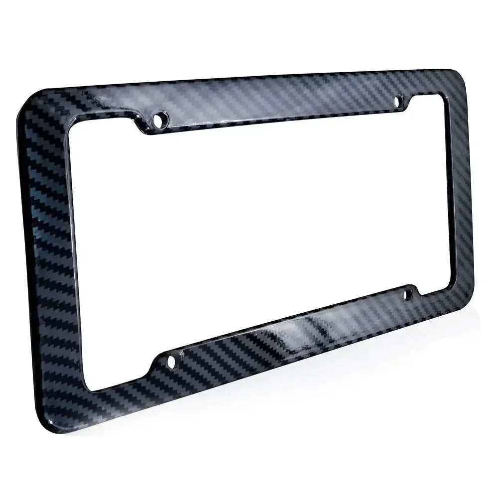 NEW Universal 30*15CM 1/2pcs License Plate Frame Carbon pattern