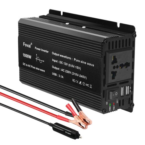 Pure Sine Wave 1000W 1500W 2200W 2600W DC 12V To AC 220V Car Power