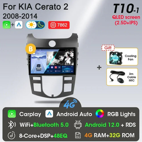 Srnubi Car Radio Android 12 Auto For KIA Forte Cerato 2008-2014