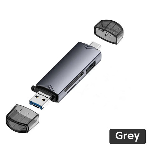 6 in 1 Otg Type C Card Reader USB 3.0 Micro Sd Mini Adapter TF USB