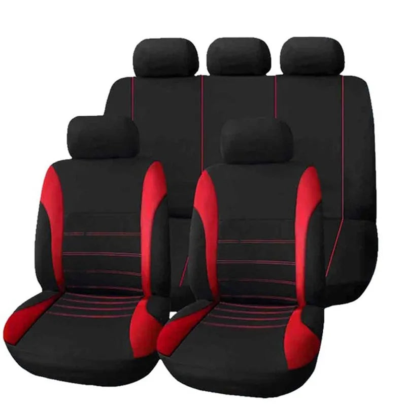Waist Line Four Seasons General Five Seat Car Cloth Seat Cover 9 Sets