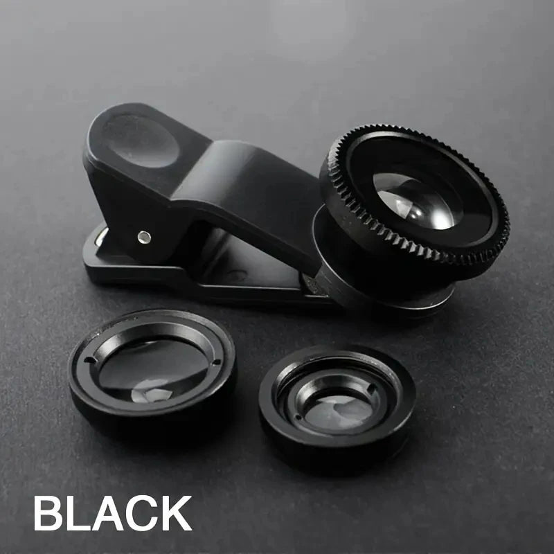 3in1 Fisheye Lens Wide Angle Micro Camera Lens for iPhone 14 13 3IN1