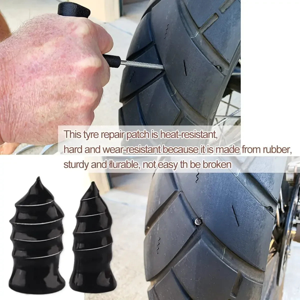 Car Tires Nails Spikes Car Flat Tubeless Tire Repair Kit Truck Scooter