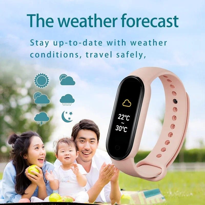 M7 Smart Band Watch Silicone Heart Rate Smart Band Varied Dials