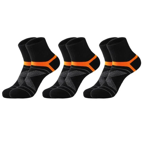 3 Pairs High Quality Men Black Socks Black Sports Socks Casual Soft