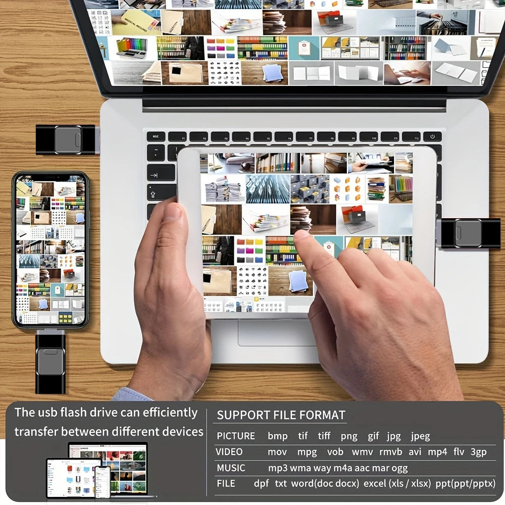 USB Flash Drive 2T 1T High Speed 512G 256G Sticks External Storage Pen