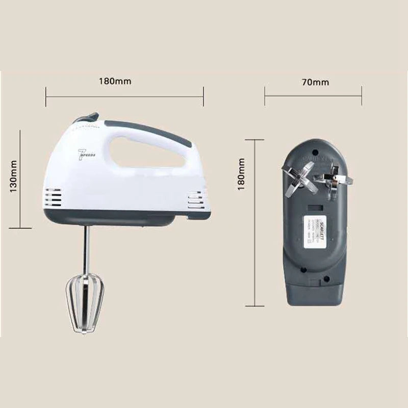 Electric Egg Beater Automatic Hand Mixer Blender 7 Gear Baking Whisks