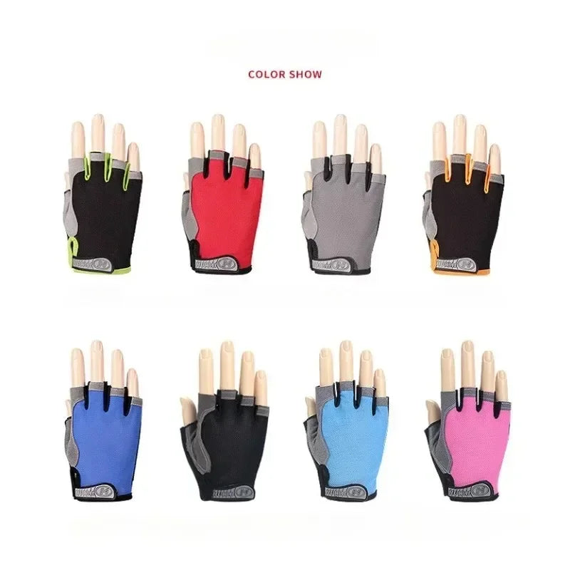 Fingerless Gym Training Gloves for Men Women Cycling Gloves Sports