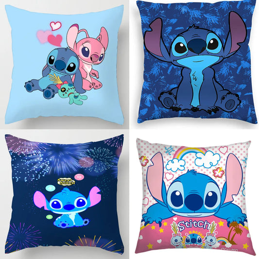Anime Figure Disney Stitch Double Sided Print Pillowcase Kawaii Stitch