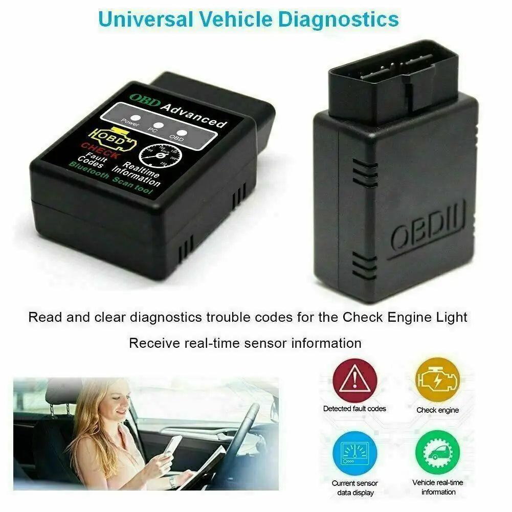 OBD V2.1 V1.5 ELM327 OBD2 Auto Scanner OBDII Car Tester Bluetooth 5.1