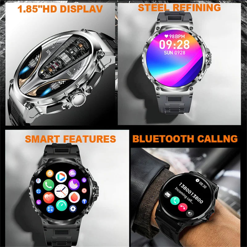 New Men's smartwatch HD Bluetooth Talk 1.85 "display Smartwatch 710